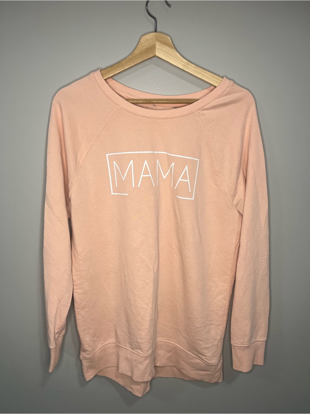 Peach 'MAMA' Pullover Sweatshirt